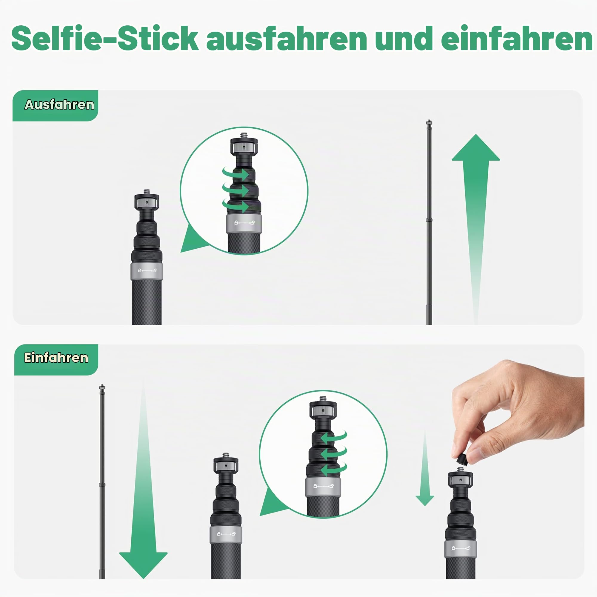 akaso-mini-series-3m-selfie-stick-carbon-unsichtbar image 7