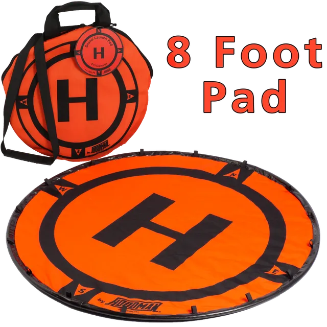 hoodman-drone-landing-pads-hdlp8-landepad-8-ft-orange image 1