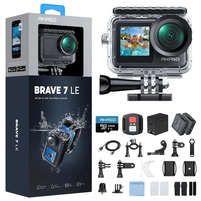 akaso-brave-7-le-actioncam-4k-20mp-mit-64gb-speicherkarte image 1