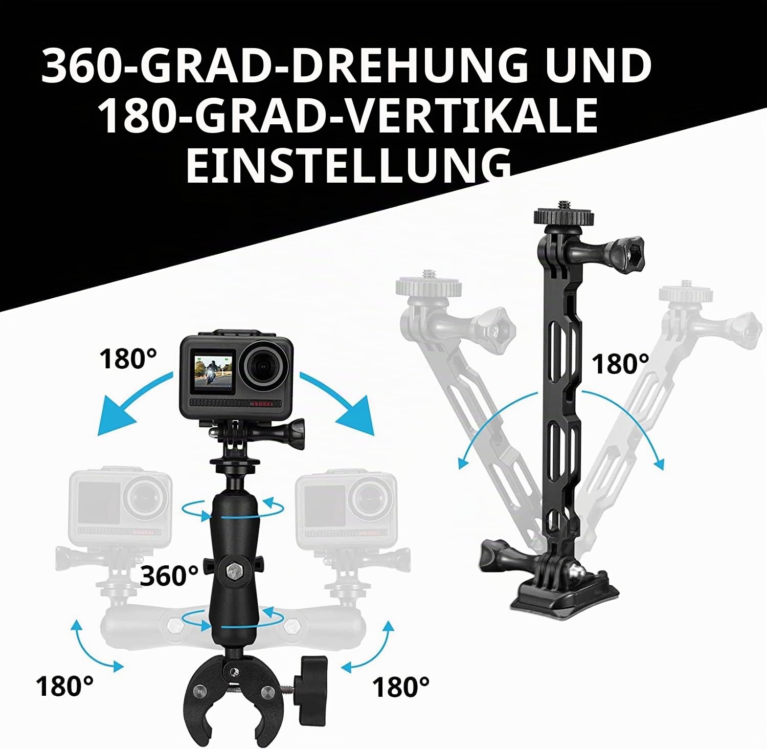 akaso-brave-action-cam-motorrad-set-lenker-helmhalterung image 5