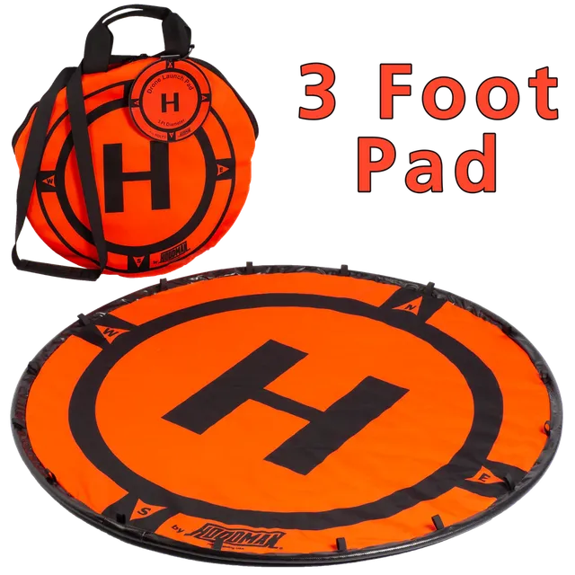 hoodman-drone-landing-pads-hdlp3-landepad-3-ft-orange image 1