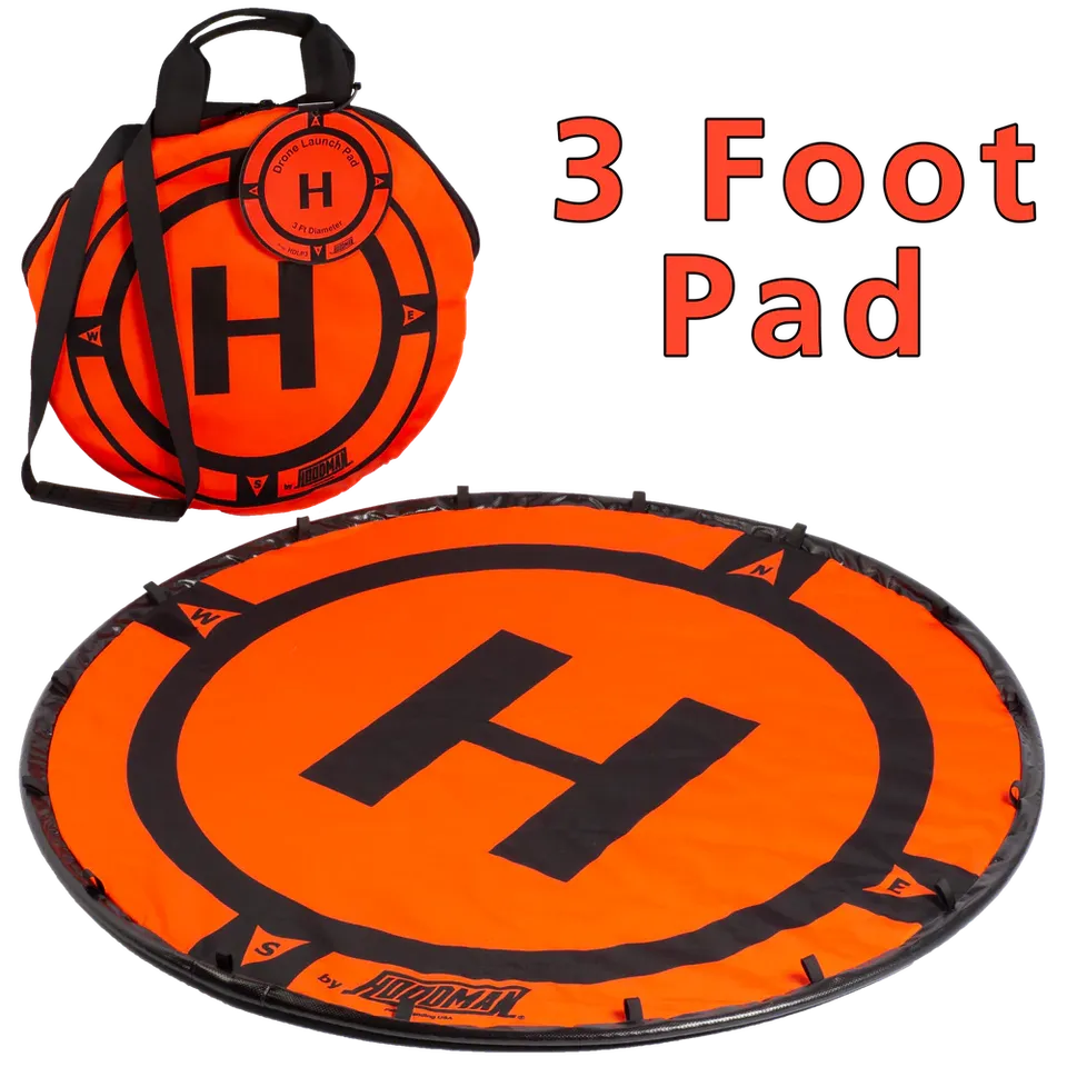 hoodman-drone-landing-pads-hdlp3-landepad-3-ft-orange image 1