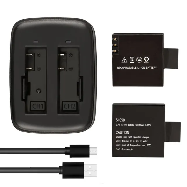 akaso-v50-elite-akku-2x-1050mah-mit-usb-ladeger-t image 1