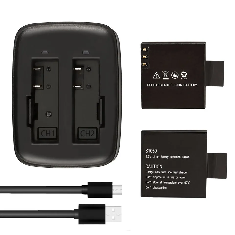 akaso-v50-elite-akku-2x-1050mah-mit-usb-ladeger-t image 1
