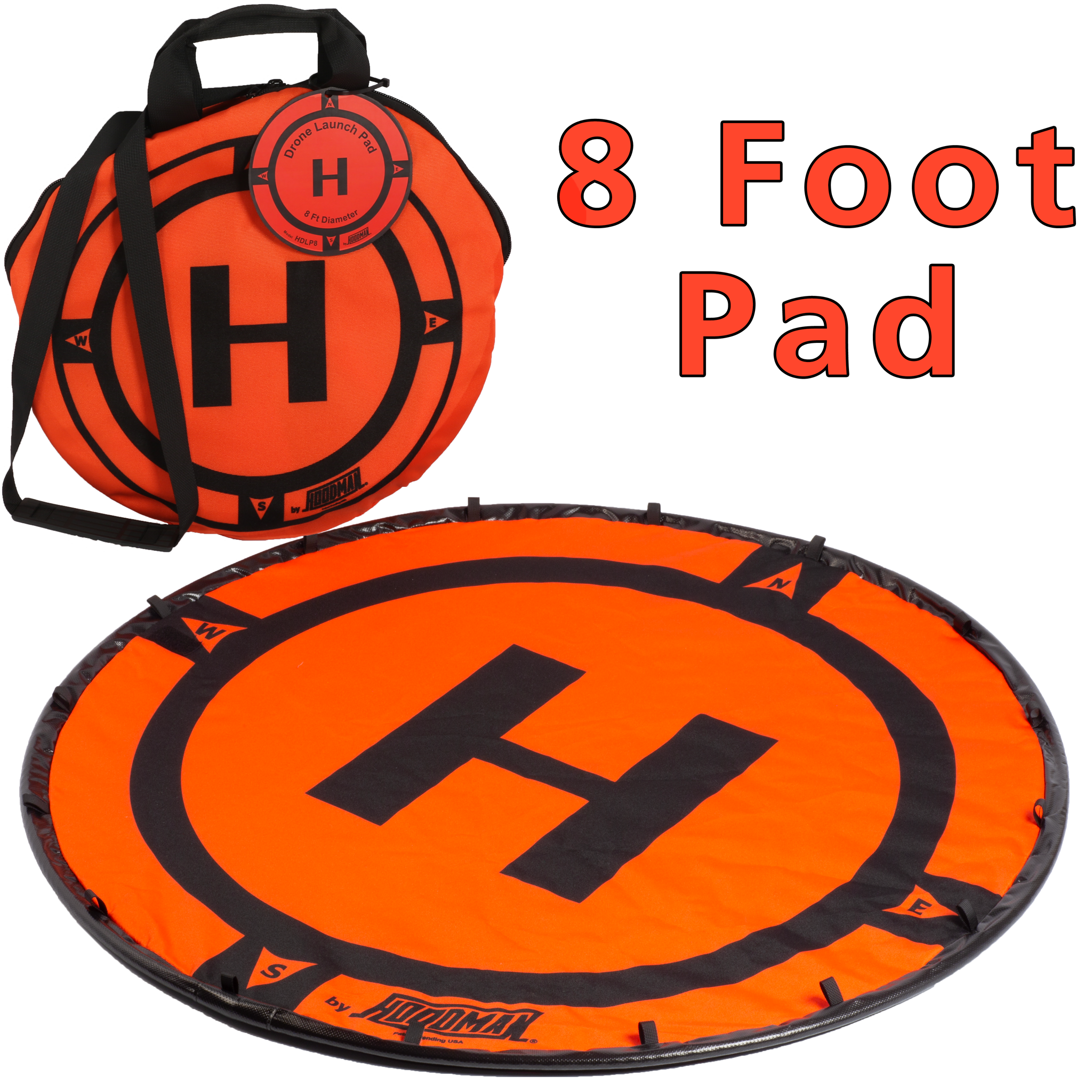 hoodman-drone-landing-pads-hdlp8-landepad-8-ft-orange image 1
